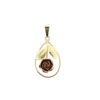 Two-tone gold pendant | Floral design
