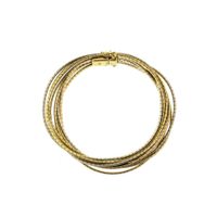 Tricolor gold omega link bracelet