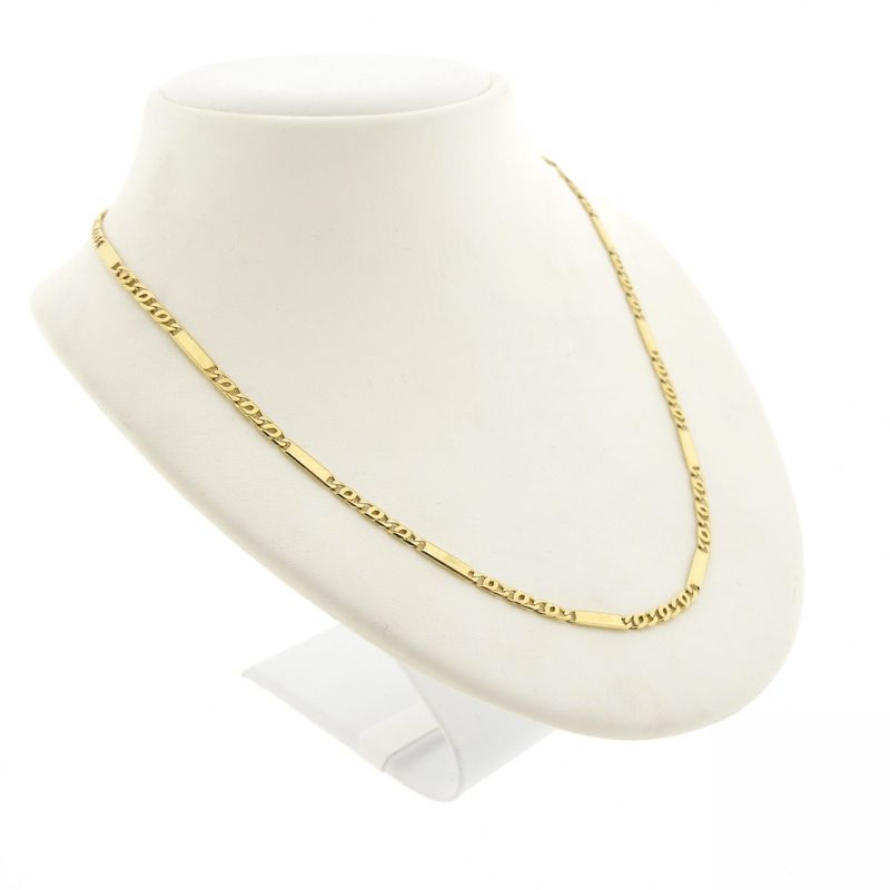 Image 2 of Gold closed Figaro link chain | 46 cm