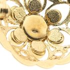 Image 6 of Vintage gold entourage brooch with red coral