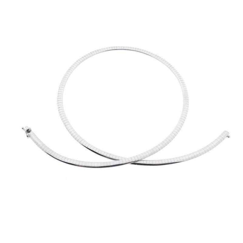 Image 6 of White gold Omega link necklace