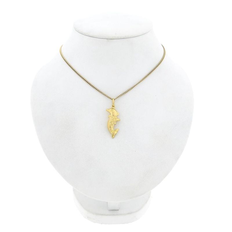 Image 4 of Double Dolphin Pendant; 9 Carat