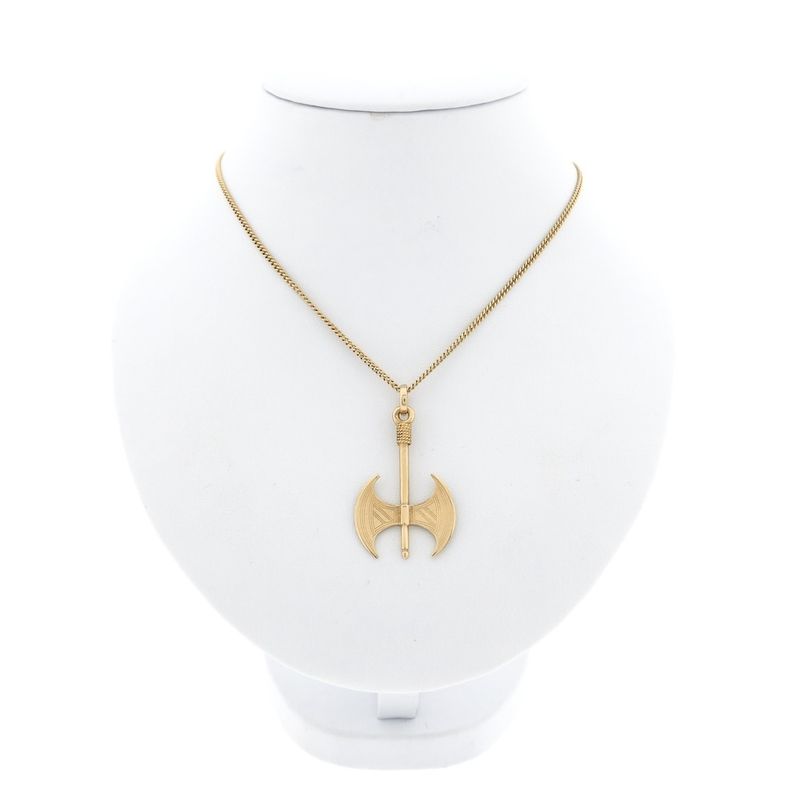 Image 3 of Gold pendant of a labrys.