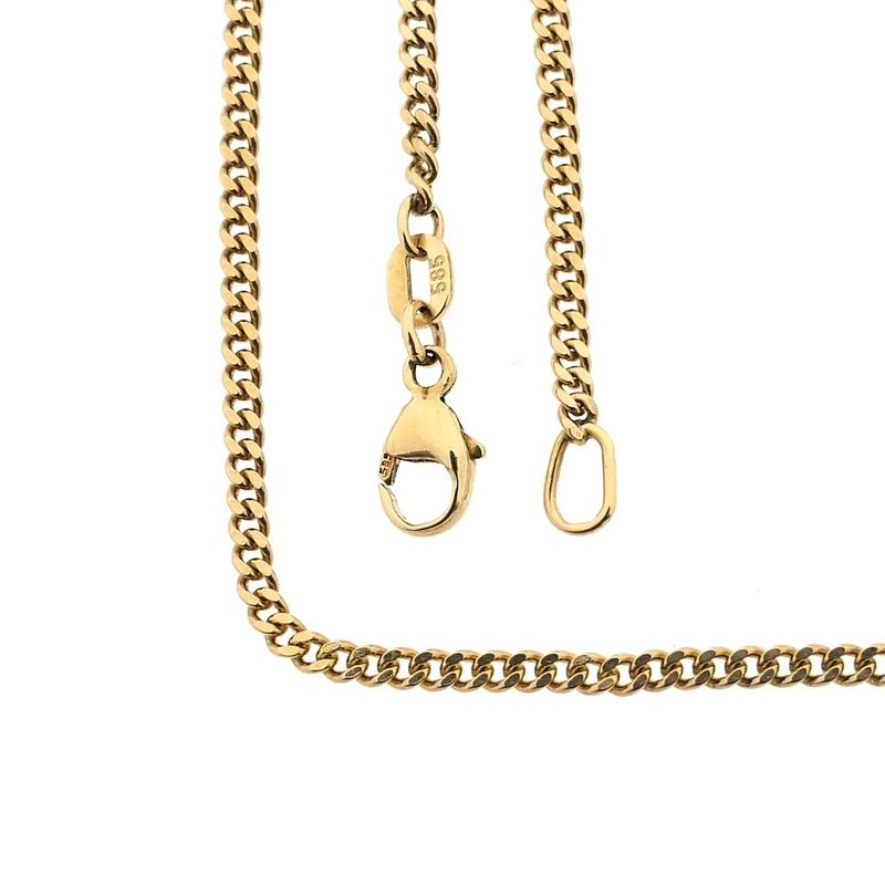 Image 1 of Gold flat gourmet link chain