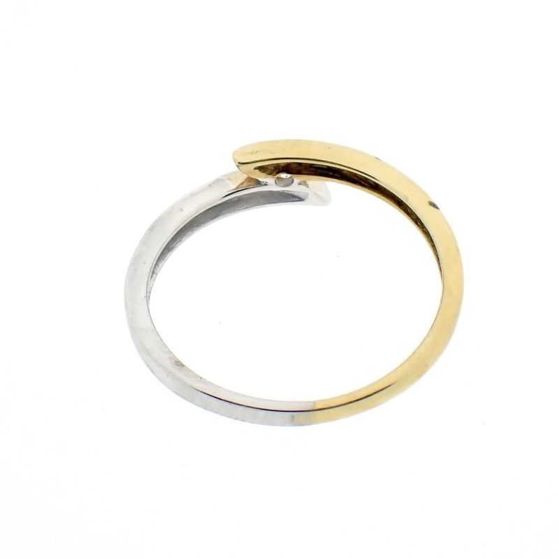 Image 8 of Two-tone gold ring set with zirconia