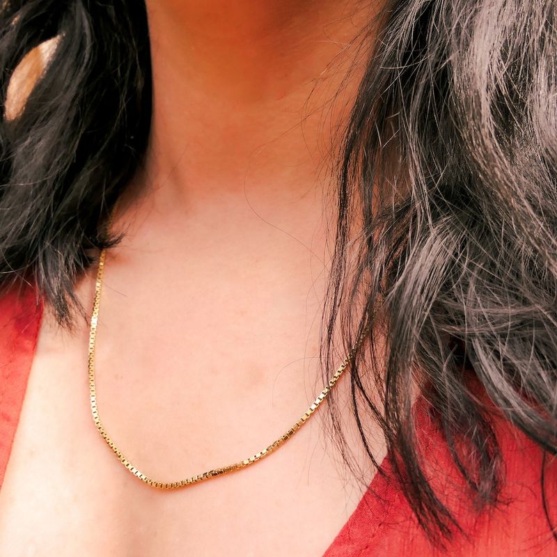 Image 4 of Golden Venetian link chain | 55 cm