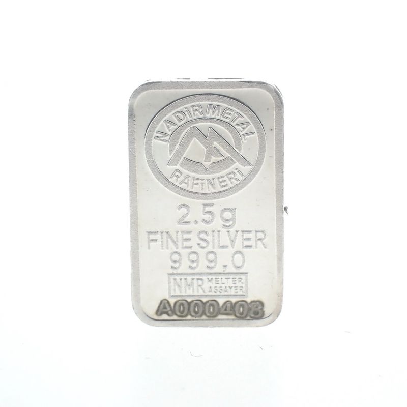 Image 1 of Silver bar 2.5 grams 999.0 pure silver; Nadir Metal Rafineri
