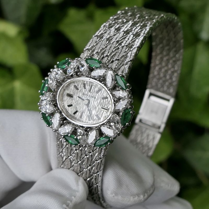 Image 21 of Juvania Geneva 'Cocktail Watch'; 18k white gold women's watch with diamonds and sapphires