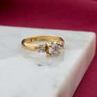 Image 2 of Vintage gold engagement ring with zirconia