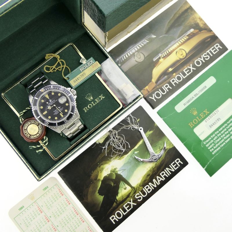Image 4 of Rolex Submariner 16800; Vintage diving watch in full set