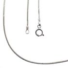 Image 1 of White gold snake link chain | 45 cm