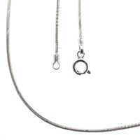 White gold snake link chain | 45 cm