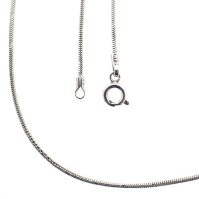 Image 1 of White gold snake link chain | 45 cm