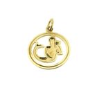 Image 3 of Gold zodiac sign pendant; Aquarius