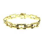 Image 1 of Gold wide fantasy link bracelet | 19.5 cm