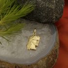 Image 2 of Gold pendant with the face of Jesus