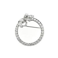 Platinum brooch with diamonds | Approx. 1.47 ct.