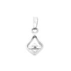 Image 9 of Subtle white gold pendant with diamond; 0.02 ct.