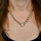 Afbeelding 10 van Gouden jasseronschakel collier | 46 cm