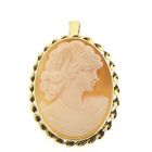 Image 1 of 8 carat vintage brooch/pendant with cameo
