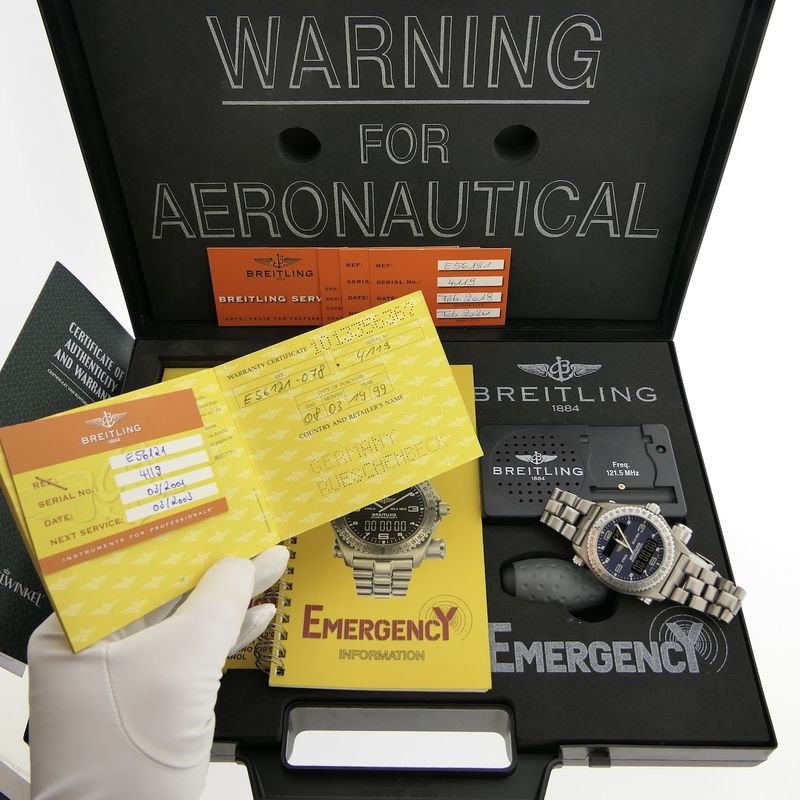 Image 18 of Breitling Emergency Professional E56121; Titanium men's watch with 121.5MHz emergency transmitter