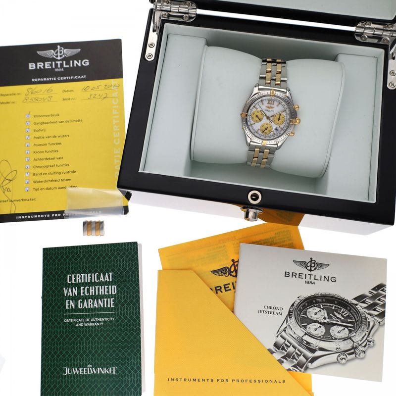Image 2 of Breitling Windrider Chrono Jetstream B55048; Yellow Gold/Stainless Steel Men’s Watch