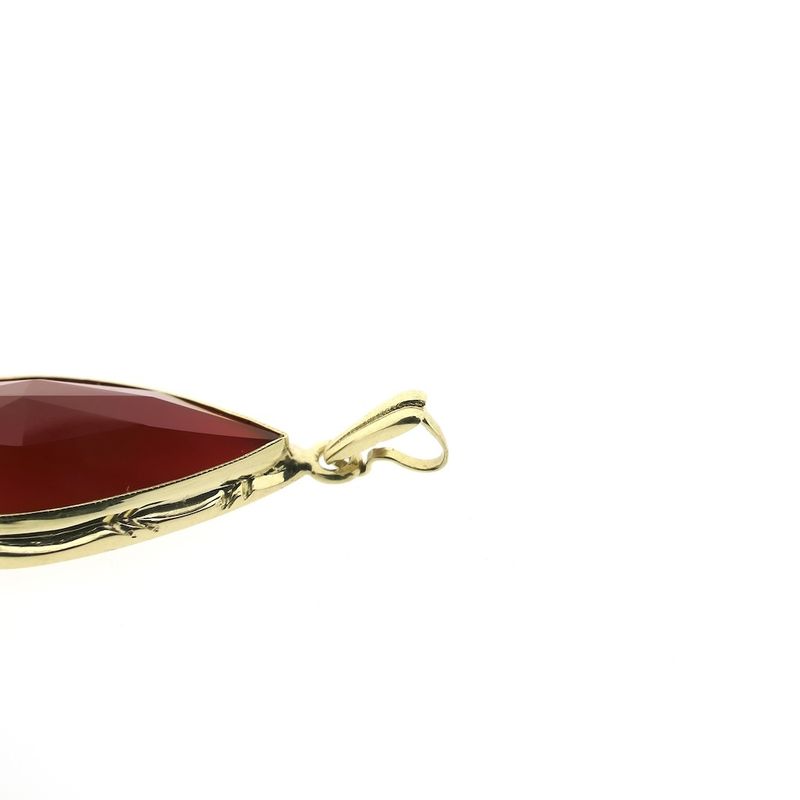Image 5 of Gold pendant with carnelian