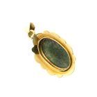 Image 3 of 14 Karat Gold Pendant with Nephrite Jade
