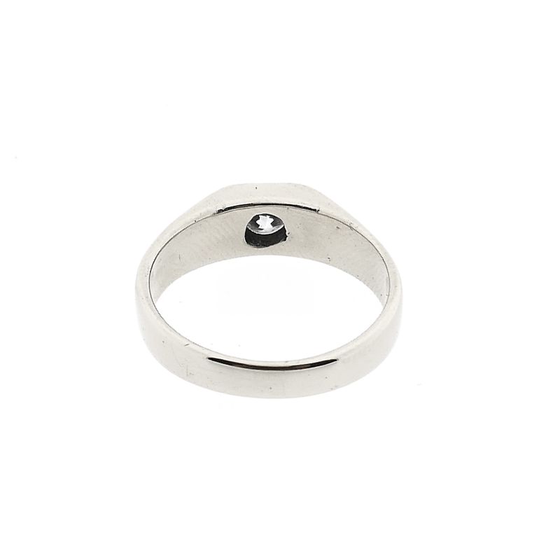 Image 6 of White Gold Solitaire Ring; 0.35 ct Diamond; 14K; Size 18