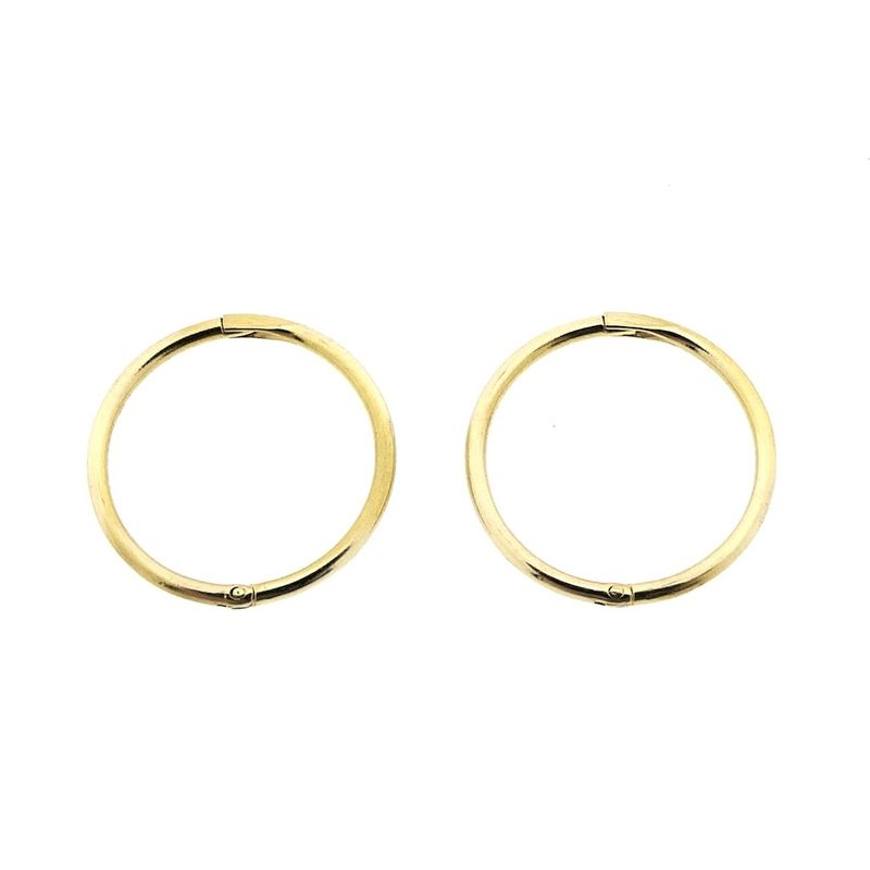 Image 3 of Gold earrings | Ø 14 mm
