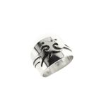 Image 1 of Wide silver ring with tribal