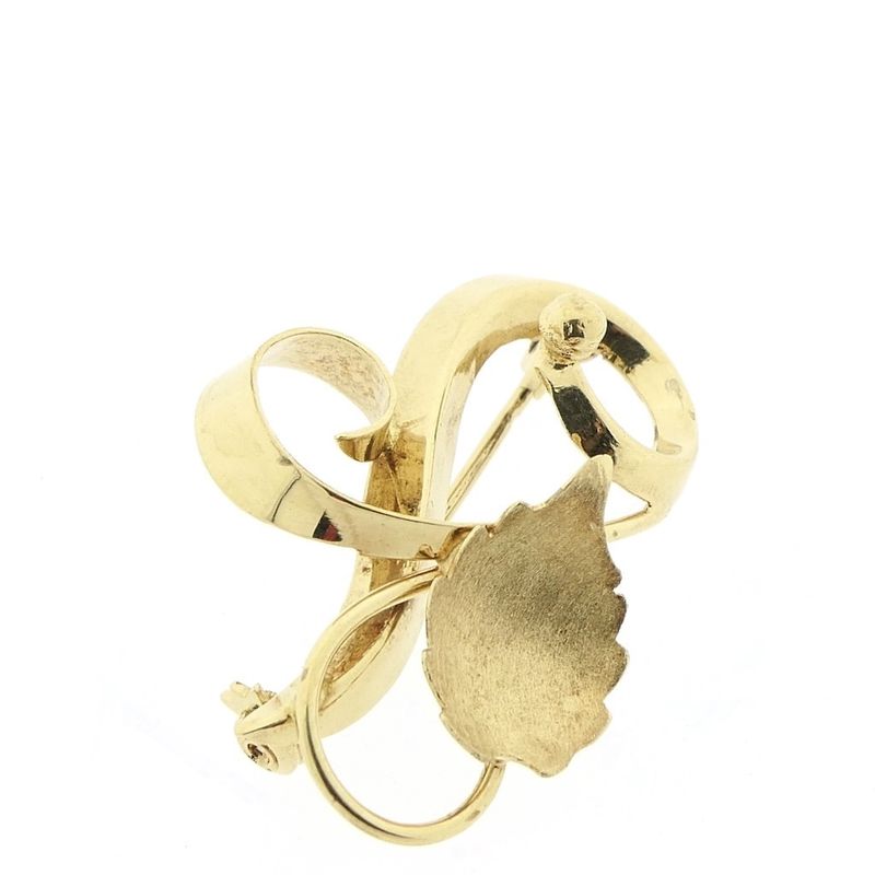 Image 3 of Vintage artistic gold brooch