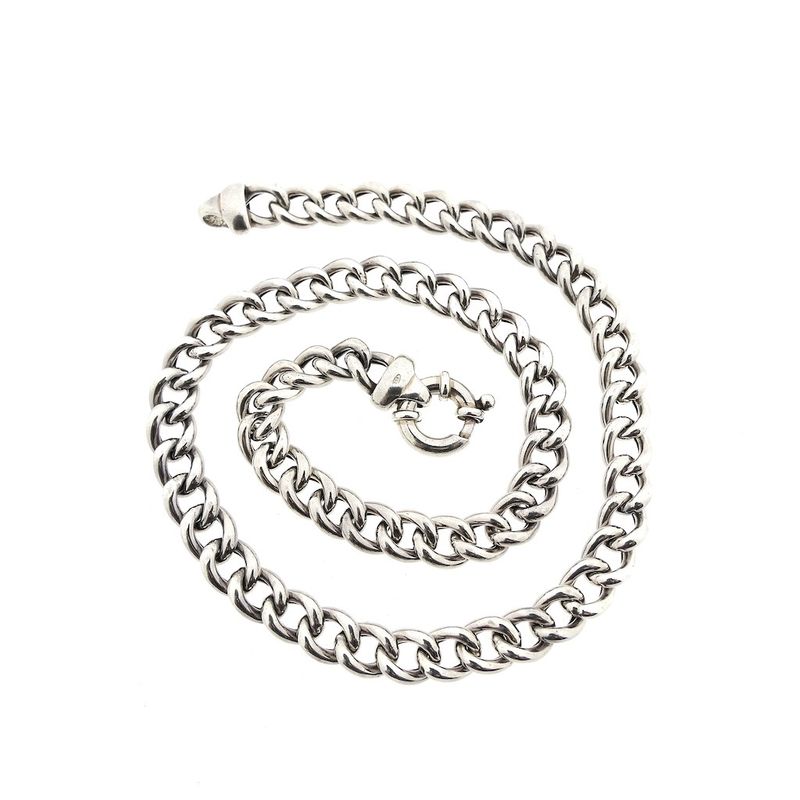 Image 6 of Silver robust gourmet link necklace | 45.5 cm