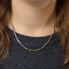Image 9 of Two-tone gold bar necklace