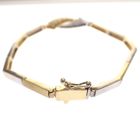 Image 5 of Two-tone gold link bracelet with zirconia; Altinbas