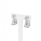 Image 4 of White Gold Earrings with Diamonds; approx. 0.96 ct.