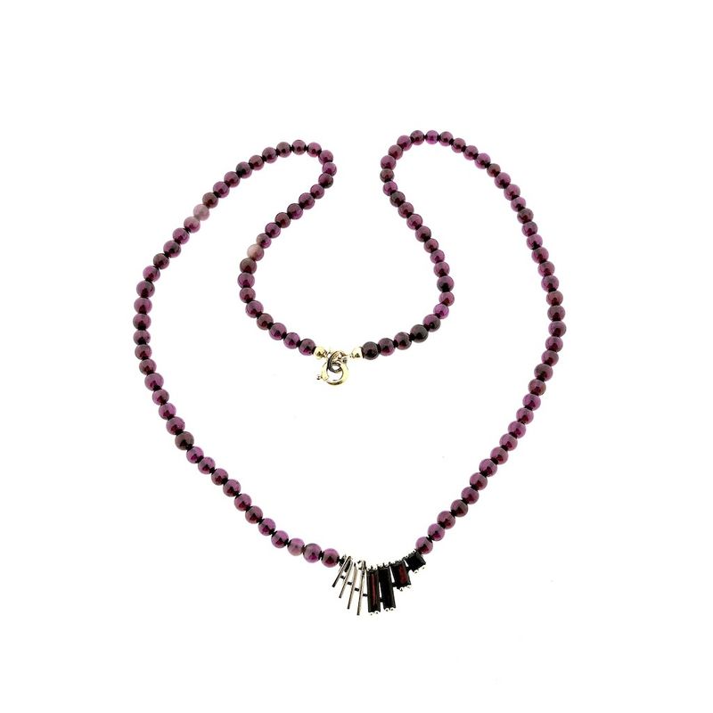 Image 2 of Glass bead necklace with gold pendant