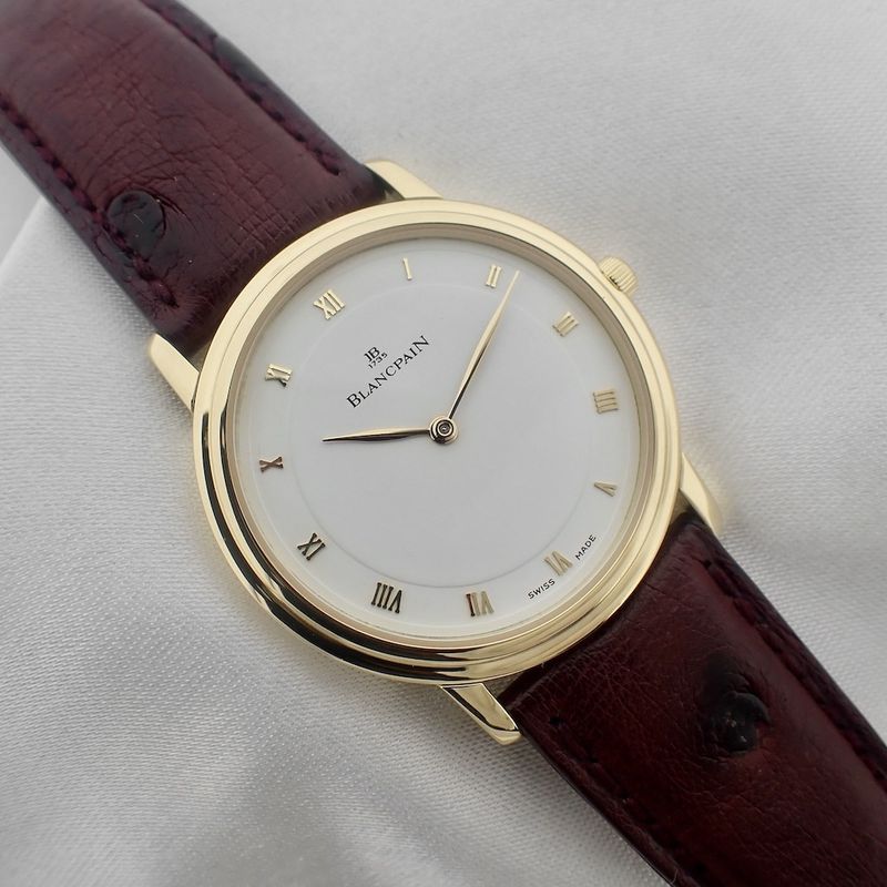 Image 11 of Blancpain Villeret 'Ultra Slim' 18k gold men's watch