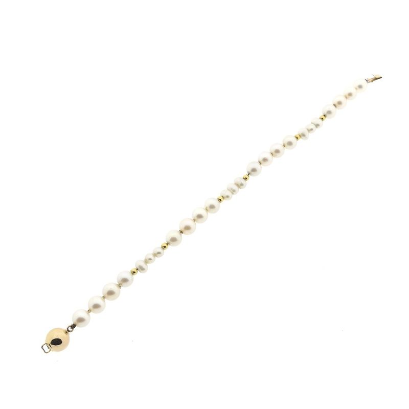 Image 7 of Gold pearl bracelet | 17.5 cm
