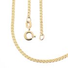 Image 1 of Gold flat gourmet link chain | 42.5 cm