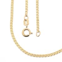 Gold flat gourmet link chain | 42.5 cm