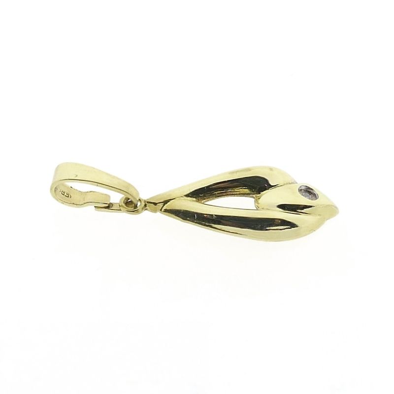 Image 4 of Gold subtle pendant with diamond | 0.005 ct.