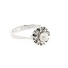 Image 4 of Diamonde White Gold Ring with Pearl & Diamonds