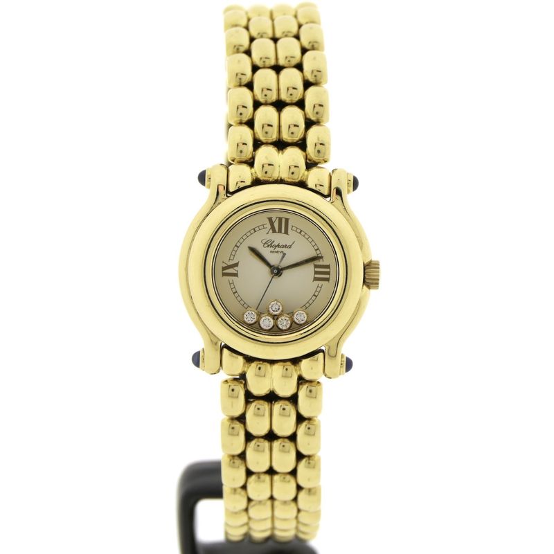 Image 1 of Chopard Happy Sport 4142; Exclusive 18k gold women's watch with diamonds