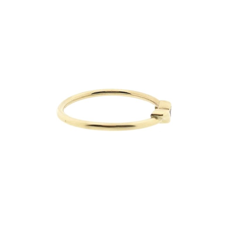 Image 5 of Gold solitaire ring with zirconia