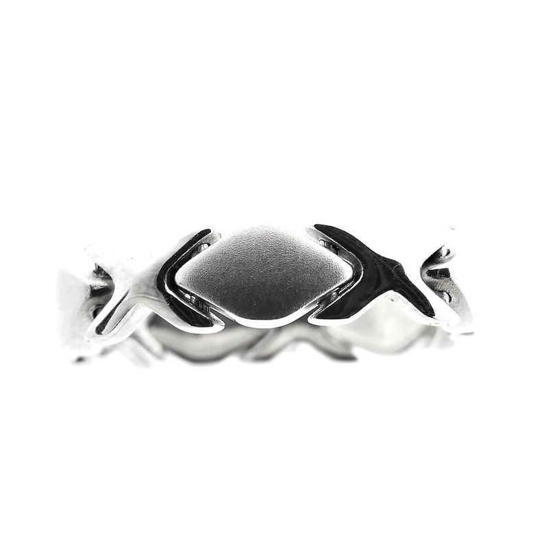 Image 2 of Silver smooth link ring
