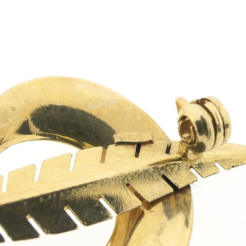 Image 5 of Gold feather brooch with pearl