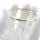 Image 10 of Diamond gold bangle with diamonds; Size M