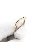 Afbeelding 11 van Bicolor gouden abstracte rijring met diamanten; 0,10 ct.