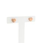 Image 2 of Rose gold plated silver stud earrings with hearts